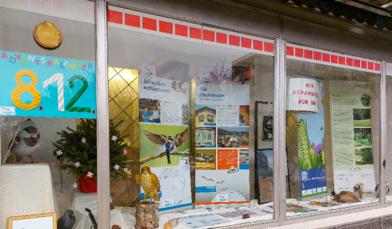 Schaufenster des NABU-RV Elstertal Foto: Berthold Löckelt