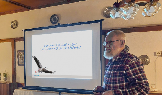 Vortrag, 30 Jahre NABU-RV Elstertal Foto: Berthold Löckelt